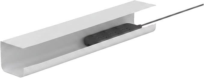 Under Desk Cable Management Tray, No-Drill Mount Cord Organizer for Power Strips and Wires, 15.7 x 3.9 x 3.5 Inches (1 PC)