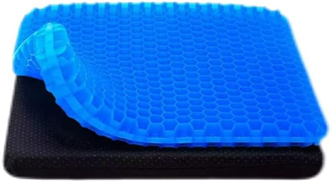 Upgraded Gel Cushion: Oversized, Thickened Honeycomb-Pattemed Silicone Pregnancy Chair Pad forOffice, Classroom, and Car Seating