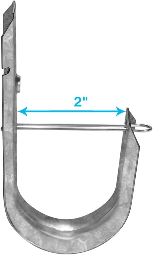 InstallerParts Cable Support Wall Mount J-Hook with Retaining Clip, 2", 50 Pcs