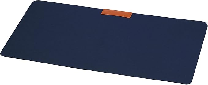PATIKIL 24x13 Desk Mat Protector, Dual Side Soft Smooth Mouse Pad Writing Mat for Office Home, Dark Blue