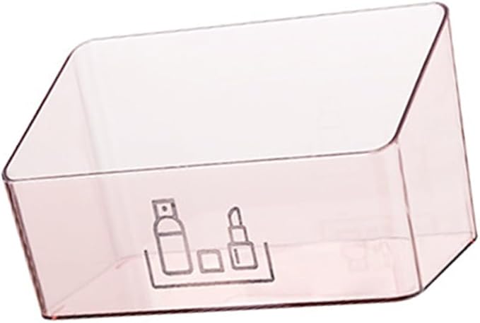 Pink Plastic Cosmetic Organizer Multiple Functions Desk Storage Box Bathroom Desktop Makeup Jewelry Organizer Supplies