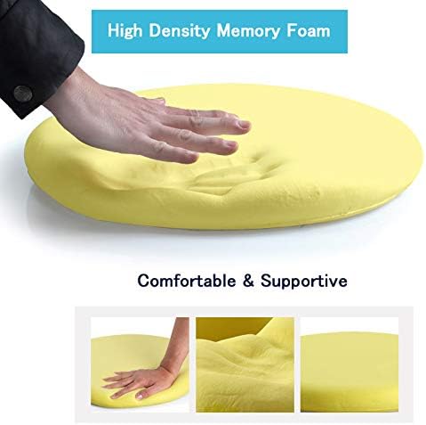 Sigmat Memory Foam Seat Cushion Anti-Slip Soft Round Stool Cushion Chair Pad 20 Inch Purple