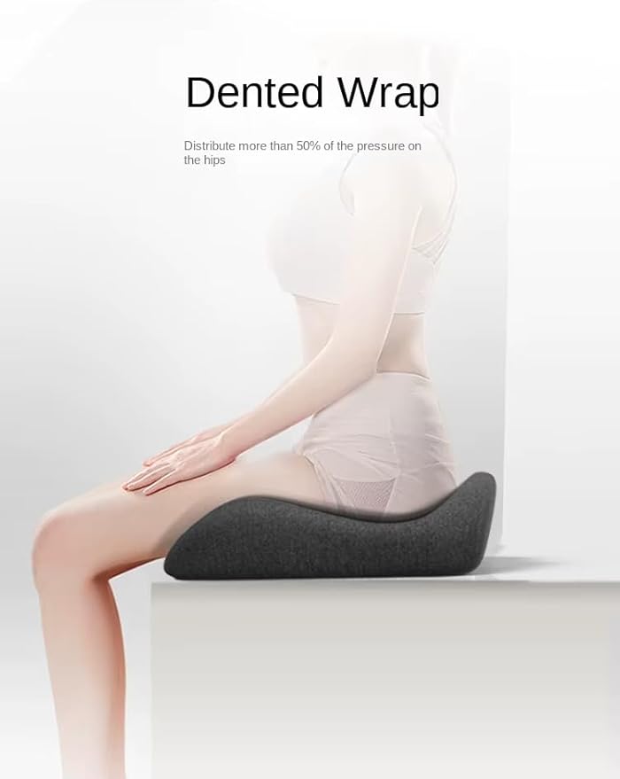 Seat Cushion Orthopedic Memory Foam Coccyx Cushion for Tailbone Sciatica & Back Pain Relief – Non-Slip Ergonomic Seat Pad for Office Chair Car Home Wheelchair & Desk Comfort Support