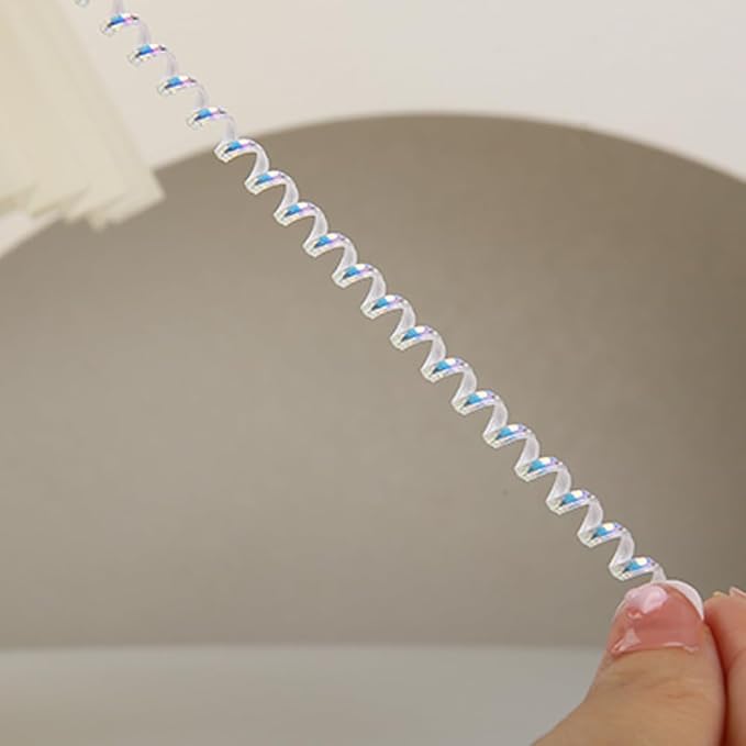 4pcs 1.6M(5.25FT) Spiral Cable Protector, Multicolor Suitable for Most Phone/Pad/Laptop USB Wire Cord Savers Protection Cover Anti-Break Wrap Charger Data Line Cables Sleeves, Laser White