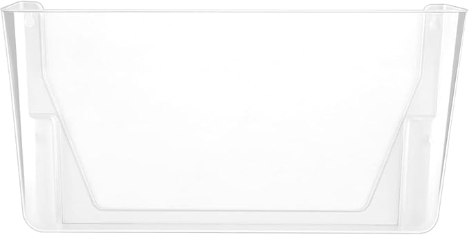 Amazon Basics Expandable Plastic Wall File Organizer,Hanging File Holder,Letter Size,1-Pocket,Clear,Space Saving for Office Home,(Pack of 10)