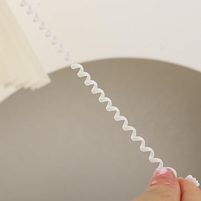 4.8M(15.75FT) Spiral Cable Protector, Multicolor Suitable for Most Phone/Pad/Laptop USB Wire Cord Savers Protection Cover Anti-Break Wrap Charger Data Line Cables Sleeves, Laser White