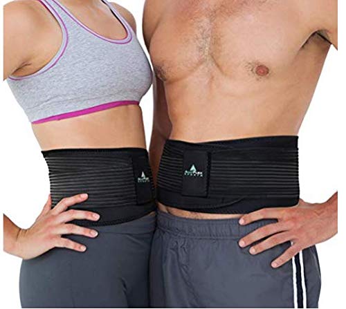 Back Brace for Men Lower Back Pain Relief, Back Support Belt with Dual Lumbar Sacral Pads, Adjustable Straps and Cooling Liner (X-Small/Small)