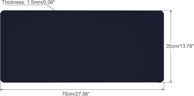 PATIKIL 28"x14" Desk Mat Protector, PVC Non-Slip Waterproof Mouse Pad Writing Mat for Office Home, Blue