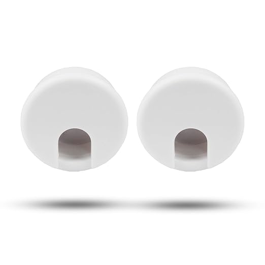 2pcs 1-1/2 Inch Desk Grommet, Plastic Desk Hole Cover, White Cable Hole Cover, Desk Hole Grommet for Wire Cord Organizing Office Computer Desk