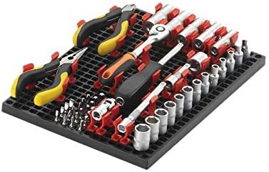 Organizer Genie ® - One Red Slim Pegboard to organize your Sockets, Wrenches, Pliers, Screwdrivers, Bits and All Other Tools