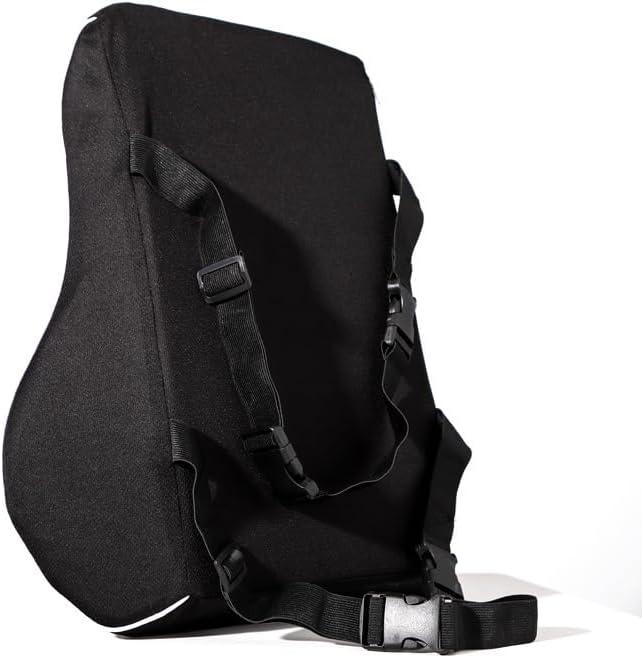 Back Rest Pro Premium Memory Foam Lumbar Support Pillow – Adjustable Strap & Washable Cover, Ergonomic Back Cushion for Office Chair & Driving
