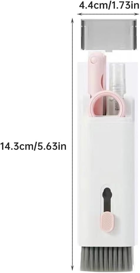 7 in 1 Keyboard Cleaner Laptop Cleaning kit, Electronic Cleaner kit with Key Cap Puller, Computer Cleanings Tools Kit for Tablet,Cell Phones,Earbuds Camera,Lens(Color:Pink)