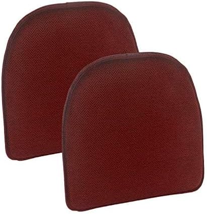 Klear Vu Raindrop The Gripper Non Slip Chair Cushions, Soft & Comfortable Seat Pad, Sitting Pillow for Kitchen, Dining or Office, 8 Count (Pack of 1), 04 Red