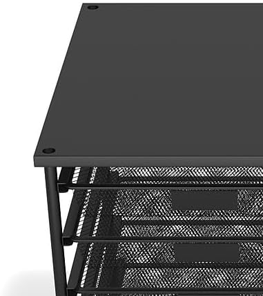 TRU RED Wire Mesh File Organizer, 12‑Compartment, Matte Black – High‑Capacity Vertical Desktop Sorter for Files & Mail