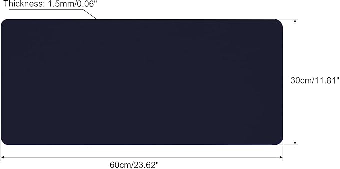 PATIKIL 24"x12" Desk Mat Protector, PVC Non-Slip Waterproof Mouse Pad Writing Mat for Office Home, Blue