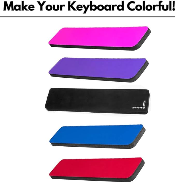 Grifiti Fat Wrist Pad 17 in Black is a 4 Inch Wide Wrist Rest for Standard Keyboards and Mechanical Keyboards New Materials