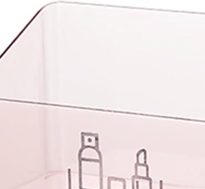Pink Plastic Cosmetic Organizer Multiple Functions Desk Storage Box Bathroom Desktop Makeup Jewelry Organizer Supplies