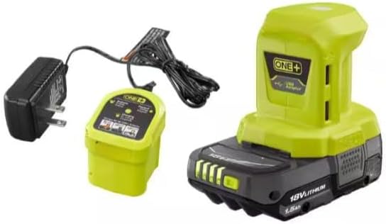 P743GCSB Fits For RYOBI 18V Cordless Portable Power Source Starter Kit with 1.5 Ah Battery and Charger