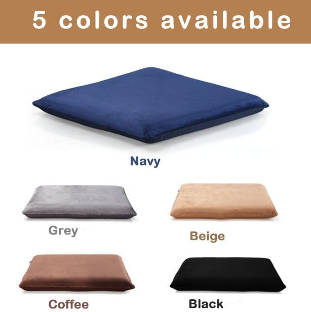 Augld Square Chair Seat Cushion Memory Foam Chair Cushion for Kitchen, Dining,Office or Car 16x16 in Coffee
