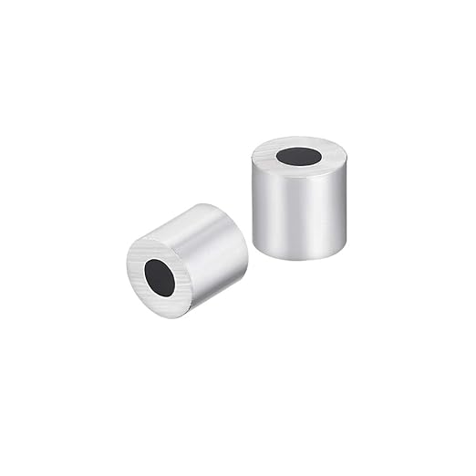 uxcell Aluminum Wire Rope Stop Sleeve Round Cable Ferrule Loop for 3/32" Wire Rope Pack of 30