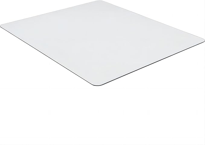 Glass Chair Mat Heavy 1/5" Thick Premium Tempered Glass Duty Hard Glass Chair Mats -for Office Chair on Carpet or Hard Floor with 4 Anti-Slip Pads 48" x 36"