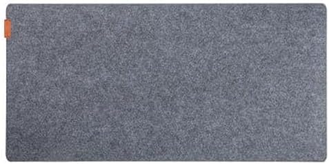 Desky Felt Desk Pad – Small 11 x 8.6 Inch, Wool Felt Desk Mat with Anti-Slip Base – Light Grey – Keyboard & Mouse Surface for Office, Home, or Laptop Use