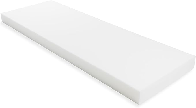 GoTo Foam 4" Height x 24" Width x 72" Length 44ILD (Firm) Upholstery Cushion Made in USA