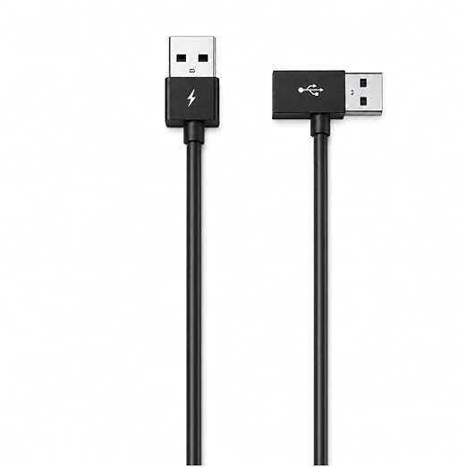 EcoZen USB-A Power/Data Y Cable for Wireless CarPlay Adapter and Android Auto Adapter, Auxiliary Power Supply Cable with Data Pass-Through, 80cm Black USB Y Adapter for Android AI Box