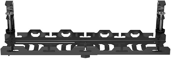 Under Desk Cable Management Tray - No-Drill Clamp-On Organizer for Desk Wires & Cords - Single Rack Mount, Steel - Multiple