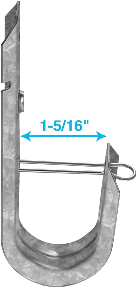 InstallerParts Cable Support Wall Mount J-Hook with Retaining Clip, 1-5/16", 50 Pcs