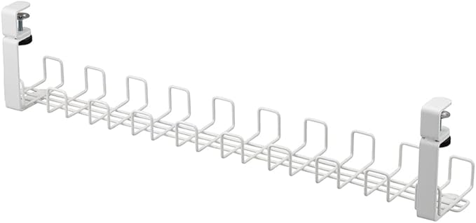 Plus Garage YY-WDCTLL 435929 Cable Tray, Size LL, Wire Cable Tray, No Drilling Required, Cable Wiring Tray, Wiring Organization, Cable Storage, LL Size, White
