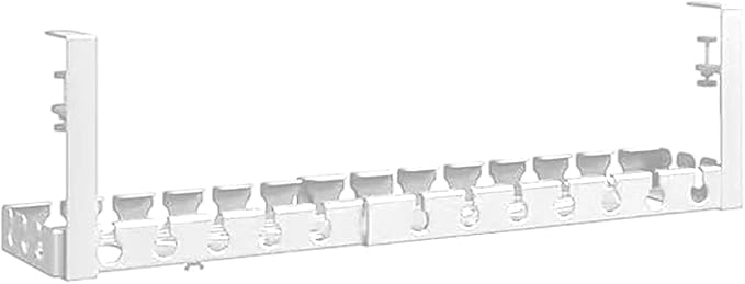 Extendable Desk Mount Cable Tray Mild Steel Mess Complimentary Storage Answer for Office Home No Drill Cord Management Space Saving Wire Organizers