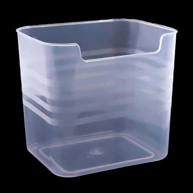 10 Pcs Clear Plastic Storage Box Pen Holder, Office Desktop Organizer Large Capacity Cosmetic Holder, Square Organizer for Pencils, Markers