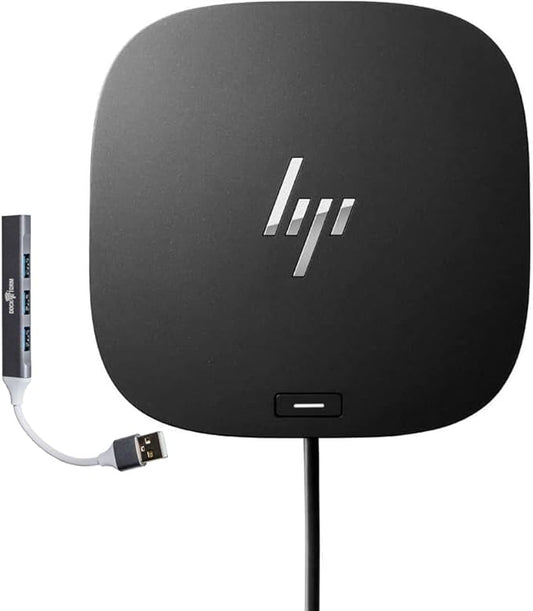 HP USB-C Essential Dock G5 Multiport Docking Station with USB-C, HDMI, Ethernet, DisplayPort, Includes Dockztorm USB Port Expander