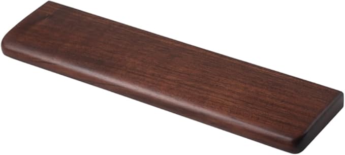 Wooden Wrist Rest, Walnut Wood Keyboard Wrist Rest, Ergonomic Palm Rest, Anti-Slip, Keyboard Accessory for Computer, Laptop, Home & Office (Black Walnut, 14.4" L x 3.15" W x 0.78" H)