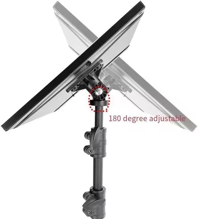 Adjustable Laptop Stand Tripod with Phone Mount, Height 25.6-63 inches, Non-Slip Tray, 33 lb Capacity, Black