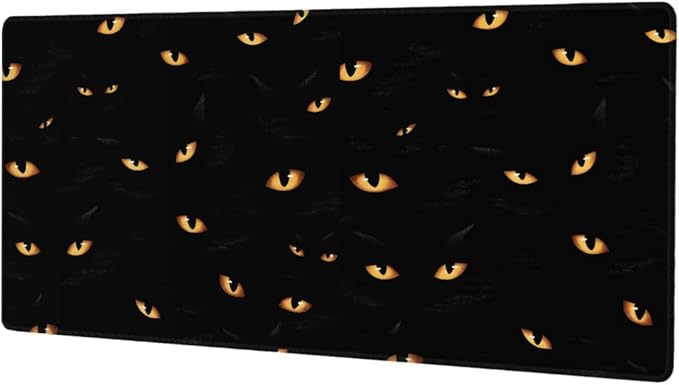 Large Mouse Pad Black Eye Non-Slip Rubber Long Gaming Desk Mat Big Computer Keyboard Mousepad Waterproof Protector Wristing Pad for Gaming Office Home Decorative 31.5 X 11.8 Inch
