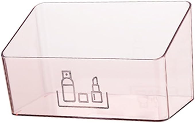 Pink Plastic Cosmetic Organizer Multiple Functions Desk Storage Box Bathroom Desktop Makeup Jewelry Organizer Supplies