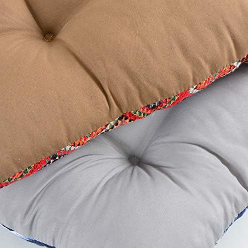 Chair Cushion Memory Foam Pads Tufted Slip Non Skid Rubber Back Seat Cover, 1Pack,Brown A