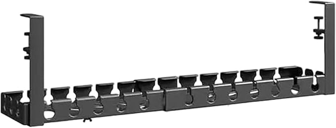 Extendable Desk Mount Cable Tray Mild Steel Mess Complimentary Storage Answer for Office Home No Drill Cord Management Space Saving Wire Organizers