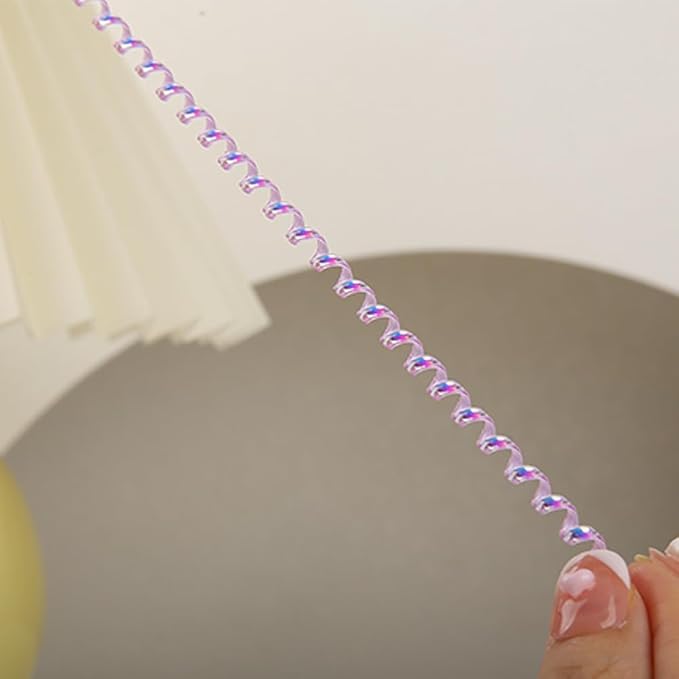 4.8M(15.75FT) Spiral Cable Protector, Multicolor Suitable for Most Phone/Pad/Laptop USB Wire Cord Savers Protection Cover Anti-Break Wrap Charger Data Line Cables Sleeves, Laser Purple