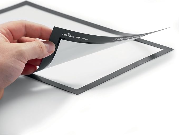 Durable Duraframe Self-Adhesive Magnetic Frame Silver - Tabloid Size 11" x 17" - Document Frame for Internal Signage - Self-Adhesive Attachment - Pack of 2