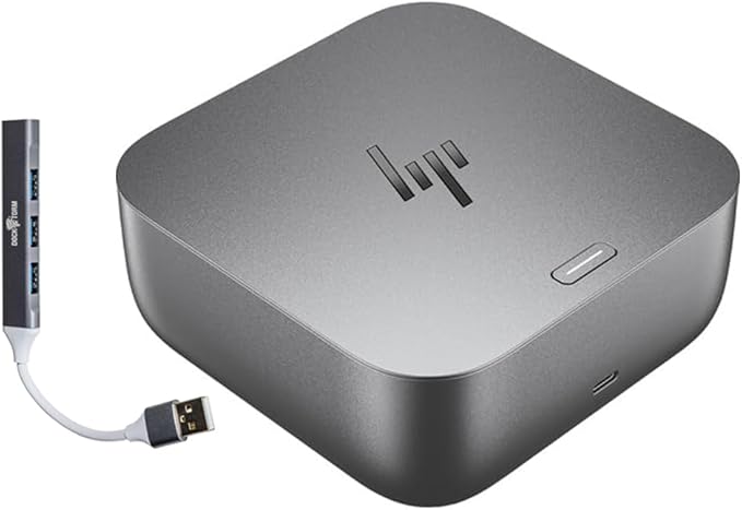 HP 180W G6 Thunderbolt 4 Ultra Dock Port Replicator Bundle w/DKZ Hub 9X481UT#ABA (Universal Thunderbolt/USB-C Docking Station, Data Transfers to Any Brand Laptop, Single Cable for Charging)