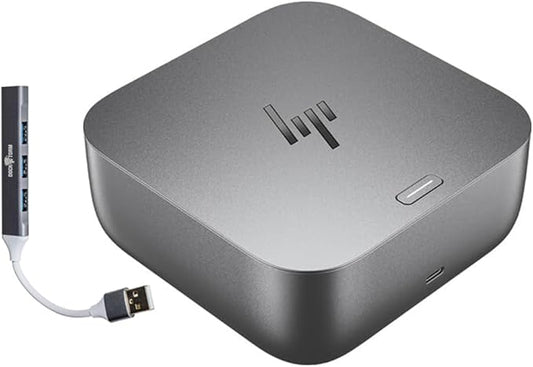 HP 180W G6 Thunderbolt 4 Ultra Dock Port Replicator Bundle w/DKZ Hub 9X481UT#ABA (Universal Thunderbolt/USB-C Docking Station, Data Transfers to Any Brand Laptop, Single Cable for Charging)