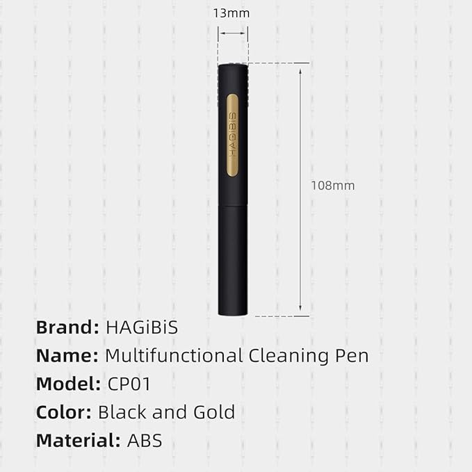Hagibis Cleaning Pen for Airpods Pro 1 2 Multi-Function Cleaner Kit Soft Brush for Bluetooth Earphones Case Cleaning Tools for Lego Huawei Samsung MI Earbuds (Black)