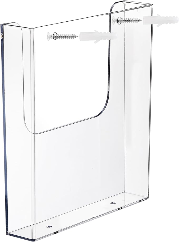 3 Pack Acrylic Brochure Holder, 8.5 x 11 Inch Brochure Holder Wall Mount, Clear Literature Organizer Pamphlet Flyer Display Plastic Magazine Holders for Wall
