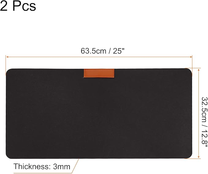 PATIKIL 25x13 Desk Mat Protector, Dual Side Soft Smooth Mouse Pad Writing Mat for Office Home, Black