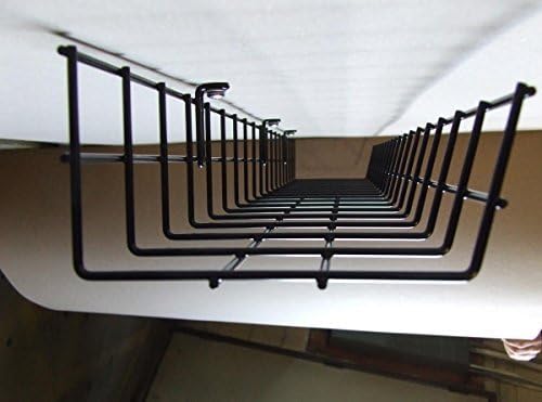 Northland Online Under Desk Cable Organizer 24 Inch Wire Tray | Under Table Cord Management Basket | Cable Cage to Hide Cords | Computer Desk Raceway for Home & Office | Heavy Duty Steel