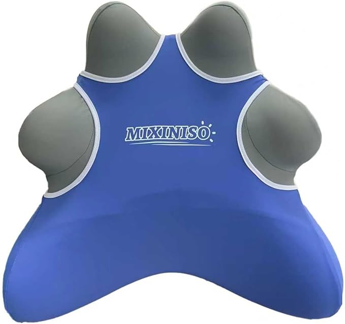 Lumbar Support Pillow for Chair, Ergonomic Back Cushion for Office, Home, Car Seats (Blue)