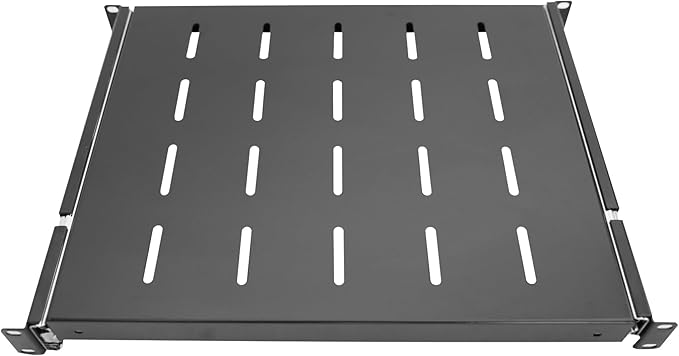 1U Sliding Shelf Tray 19in Mount Keyboard Shelf Tray, Adjustable Depth 14 to 22in Sliding Tray for Server Rack/Cabinet Steel Pull Out Drawer for Racks 210LBS Weight Capacity GLOBALRACK(SLD-1U14-22)
